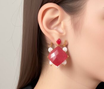 Rhodochrosite earrings