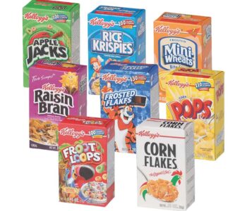 plain cereal boxes