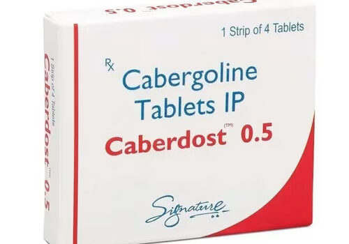 Caberdost 0.5 mg, a cabergoline-based medication, is primarily prescribed to manage conditions caused by elevated prolactin levels—such as hyperprolactinemia, infertility, and pituitary tumors.