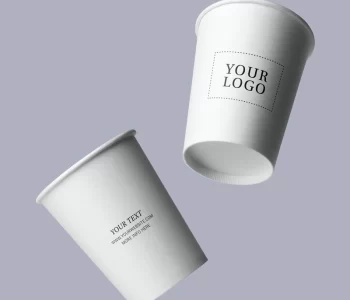 double-walled paper cup for coffee