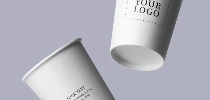 double-walled paper cup for coffee