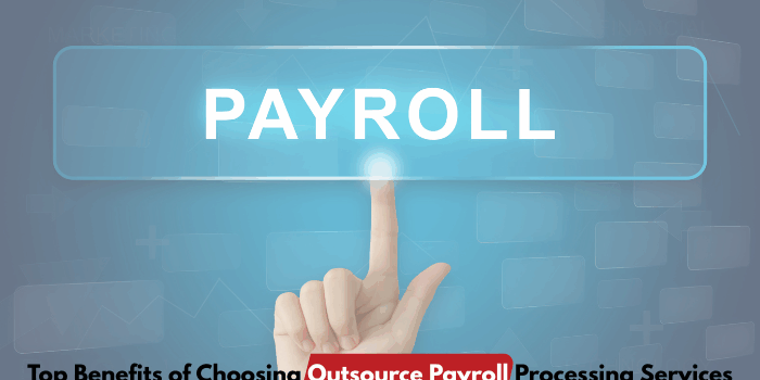 Business team reviewing payroll with a professional outsourcing service.