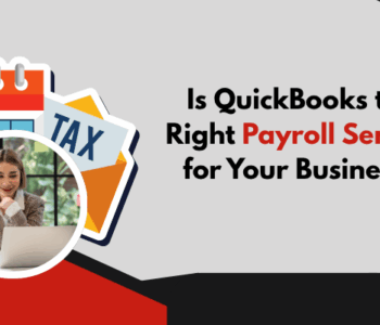 Business owner reviewing QuickBooks payroll dashboard on laptop.