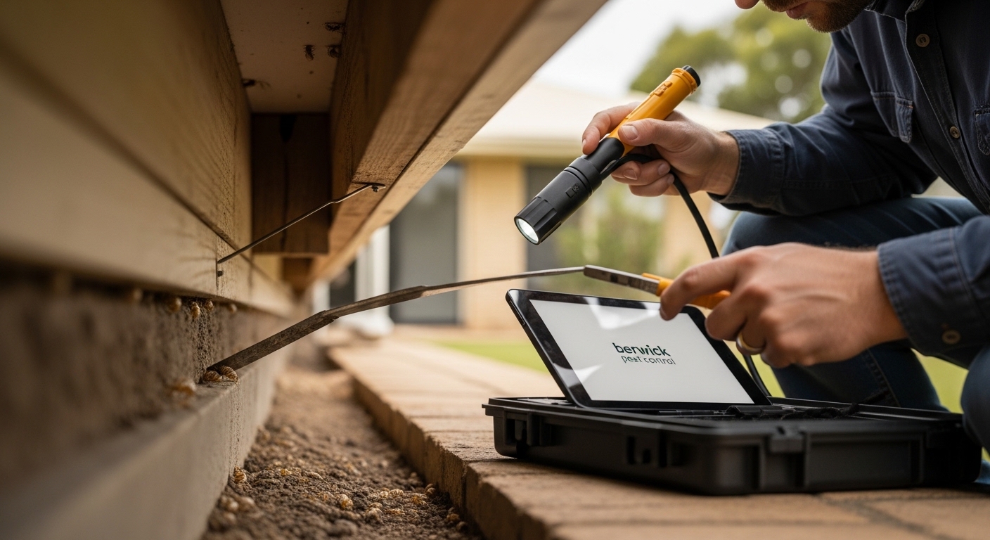 Termite control inspection in Dandenong home to prevent structural timber damage